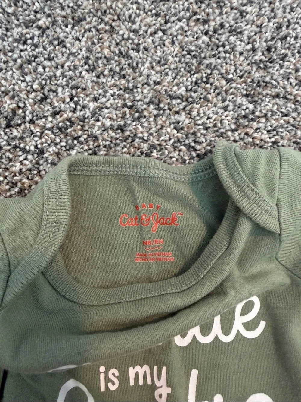 Cat & Jack Olive Green Baby One-Piece Bodysuit - 